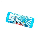 Мешки для мусора 60 л, голубые, в рулоне 20 шт., ПНД, 7 мкм, 680х580 мм, Королевство Чистоты, МК3988 (ПЭКЧ-60-20г)