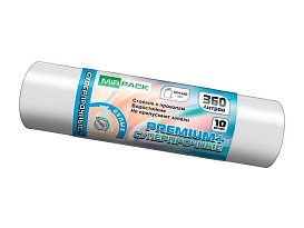 Мешки для мусора 360 л, белые, в рулоне 10 шт., ПВД 65 мкм, 1400х1000 мм, PREMIUM+, 3601015302 в Ереване