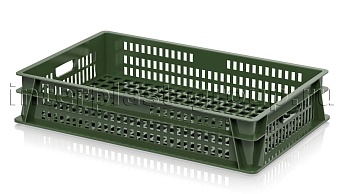 Ящик (лоток) для хлеба, овощей и фруктов перфорированный зеленый в Ереване