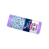 Мешки для мусора 60 л, сиреневые, в рулоне 45 шт., ПНД, 8 мкм, 700х600 мм, Узоры Чистоты, МУ4244 (МН 60-45сир) в Ереване Мешки для мусора 60 л, сиреневые, в рулоне 45 шт., ПНД, 8 мкм, 700х600 мм, Узоры Чистоты, МУ4244 (МН 60-45сир) в Ереване