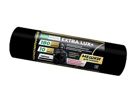 Мешки для мусора 180 л, черные, в рулоне 10 шт., ПВД, 60 мкм, 1100х930 мм, EXTRA LUX+, 1801098 в Ереване Мешки для мусора 180 л, черные, в рулоне 10 шт., ПВД, 60 мкм, 1100х930 мм, EXTRA LUX+, 1801098 в Ереване