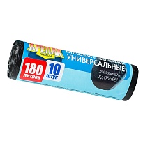 Мешки для мусора 180 л, с ушками, черные, в рулоне 10 шт., ПНД, 20 мкм, 1150х800 мм, Крепак, 4607075710498 в Ереване Мешки для мусора 180 л, с ушками, черные, в рулоне 10 шт., ПНД, 20 мкм, 1150х800 мм, Крепак, 4607075710498 в Ереване