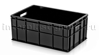 Ящик для молока, мяса, овощей и фруктов сплошной усиленный черный в Ереване