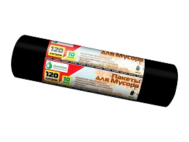 Мешки для мусора 120 л, черные, в рулоне 10 шт., ПНД, 12 мкм, 1100х700 мм, MIRPACK Classik, 1201011 в Ереване Мешки для мусора 120 л, черные, в рулоне 10 шт., ПНД, 12 мкм, 1100х700 мм, MIRPACK Classik, 1201011 в Ереване