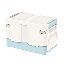 Ящик пластиковый складной белый, дно голубое, 370х240х240 мм в Ереване