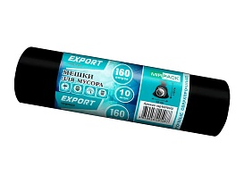 Мешки для мусора 160 л, ароматизированные, черные, в рулоне 10 шт., ПВД, 80 мкм, 1100х930 мм, EXPORT, exp16010142 в Ереване Мешки для мусора 160 л, ароматизированные, черные, в рулоне 10 шт., ПВД, 80 мкм, 1100х930 мм, EXPORT, exp16010142 в Ереване