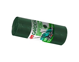 Мешки для мусора 240 л, двухслойные, зеленый, в рулоне 10 шт., ПВД 35 мкм, 1400х1100 мм, GRIFON PROFF GARDEN, 101-520 в Ереване