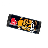 Мешки для мусора 45 л, черные, в рулоне 20 шт., ПНД, 14 мкм, 650х550 мм, Особопрочные, МП7795 в Ереване