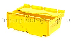 Вкладываемый контейнер KVR 6422 усиленный с распашной крышкой желтый