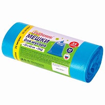 Мешки для мусора 35 л, синие, в рулоне 30 шт., ПНД, 10 мкм, 600х500 мм, Любаша, 608091 в Ереване Мешки для мусора 35 л, синие, в рулоне 30 шт., ПНД, 10 мкм, 600х500 мм, Любаша, 608091 в Ереване