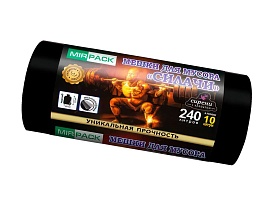 Мешки для мусора 240 л, ароматизированные, черные, в рулоне 10 шт., ПВД 40 мкм, 1500х1100 мм, СИЛАЧИ, sil24011110 в Ереване