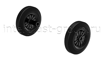 Комплект колес для контейнера 120 л.  черный в Ереване